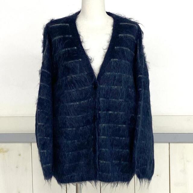 モヘアボーダーVネックカーディガン