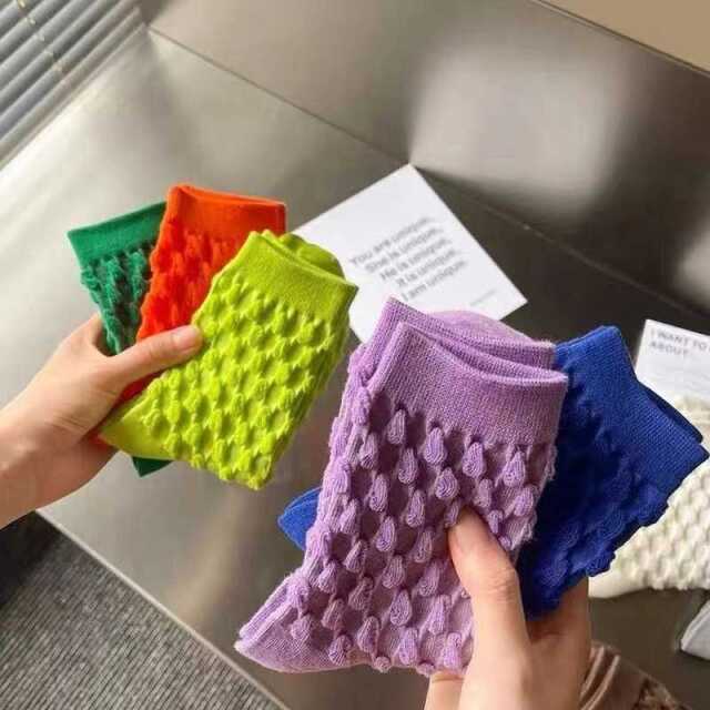 【SOTOASOBI】ポコポコカラーソックス