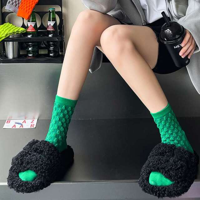 【SOTOASOBI】ポコポコカラーソックス