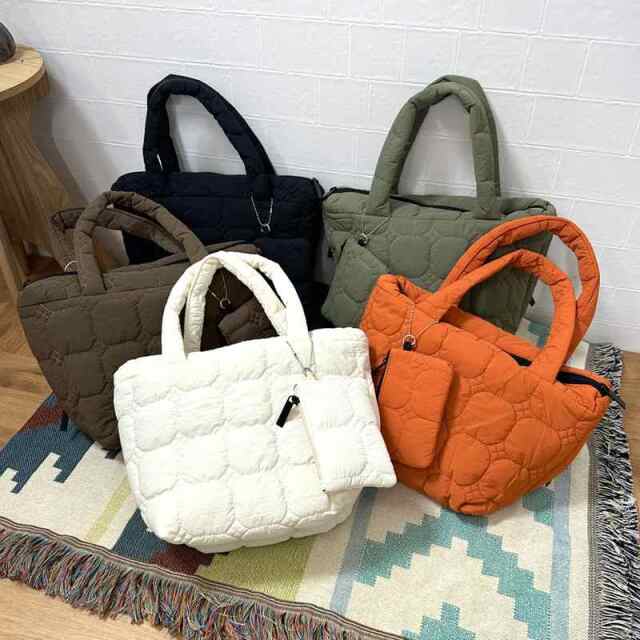 撥水キルトトートバッグ