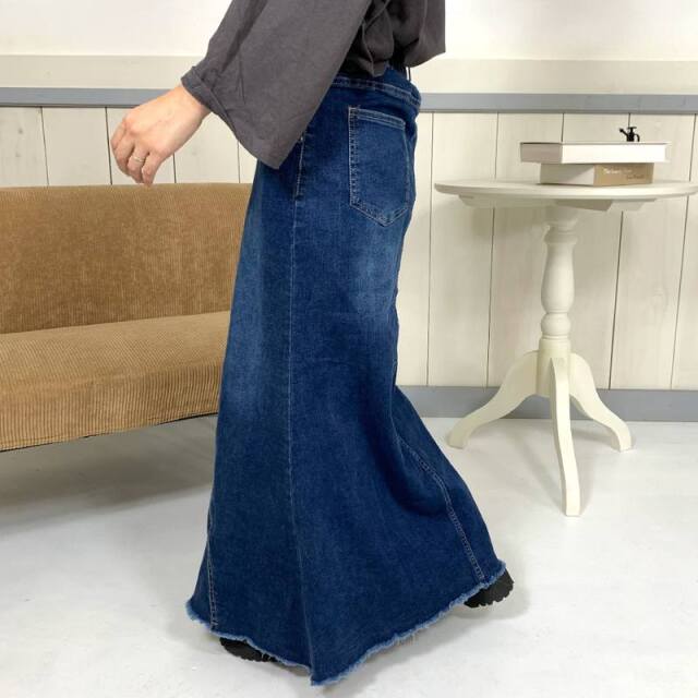 SPORTMAX ロゴ Casa デニム ミディ マーメイドスカート SPORTMAX】関税込☆Casa マーメイドスカートデニム