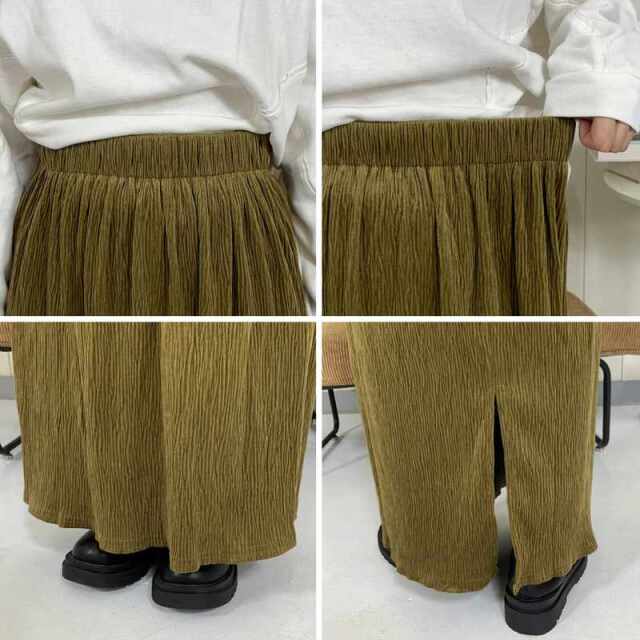 ベロアプリーツスカート