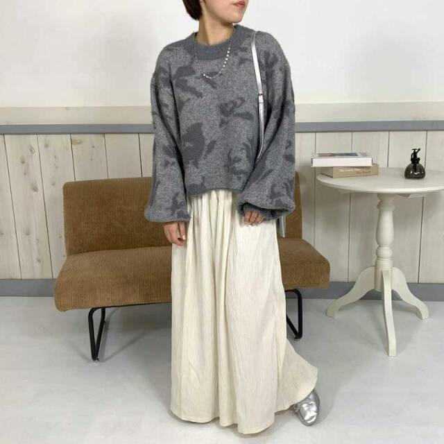 ベロアプリーツスカート