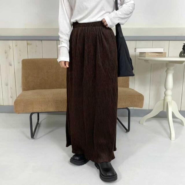 ベロアプリーツスカート