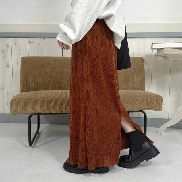 ベロアプリーツスカート