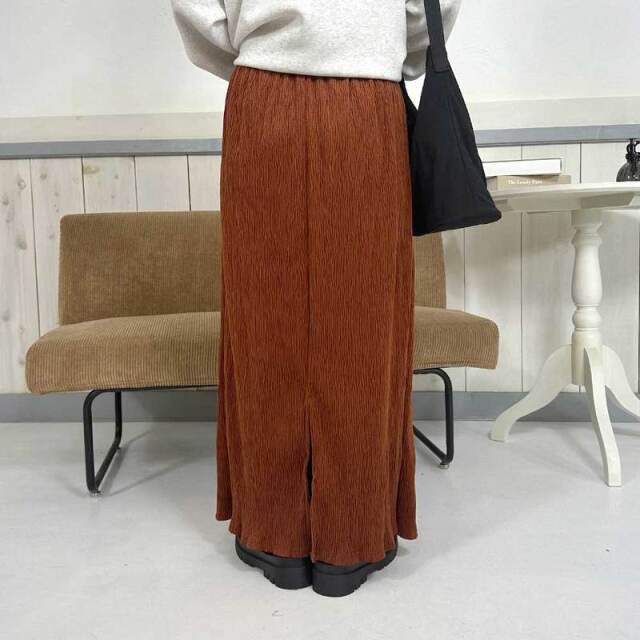 ベロアプリーツスカート