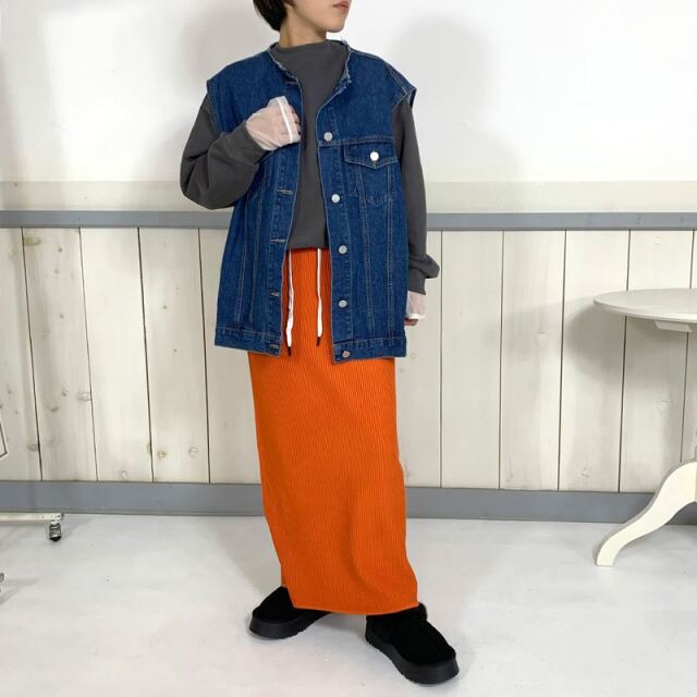 リブIラインスカート