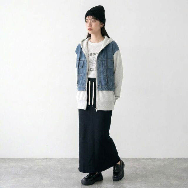 リブIラインスカート