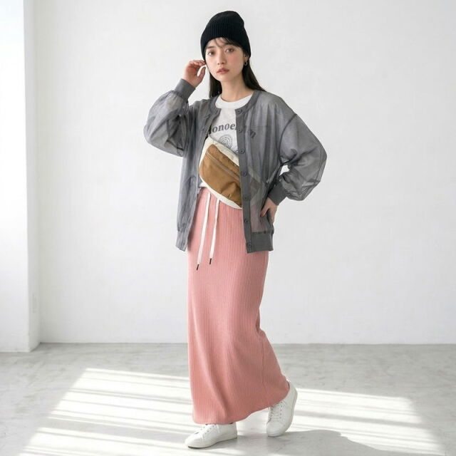 リブIラインスカート