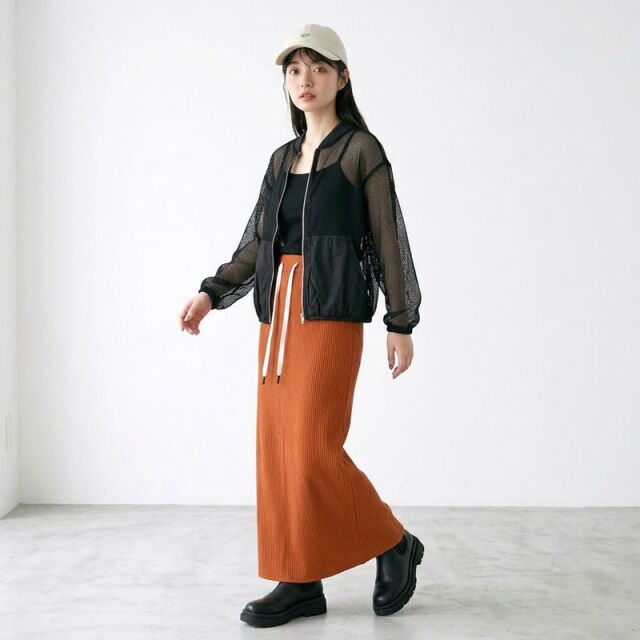 リブIラインスカート