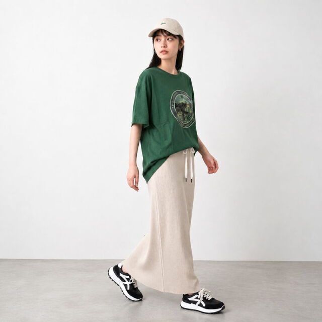 リブIラインスカート