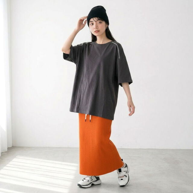 リブIラインスカート
