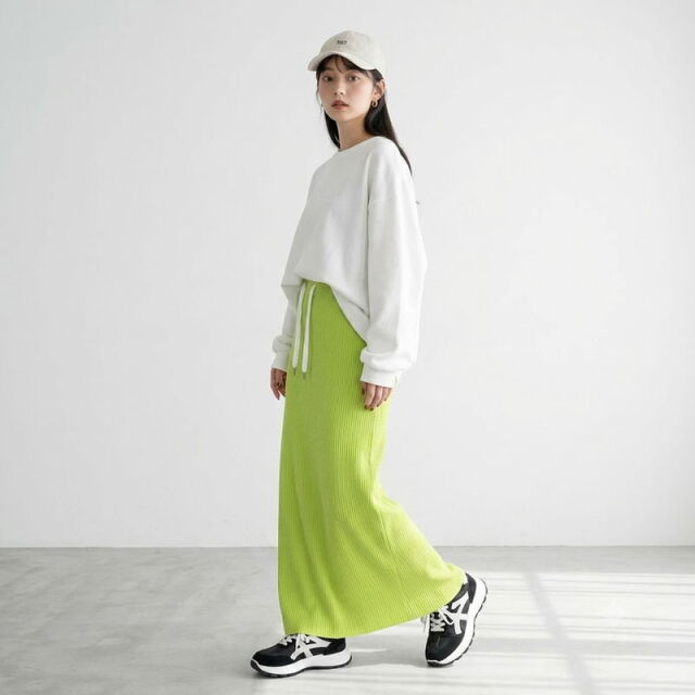 リブIラインスカート