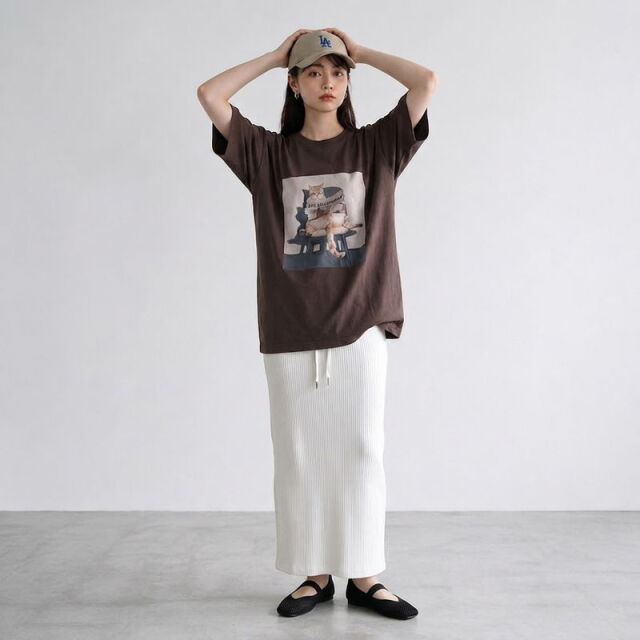 リブIラインスカート