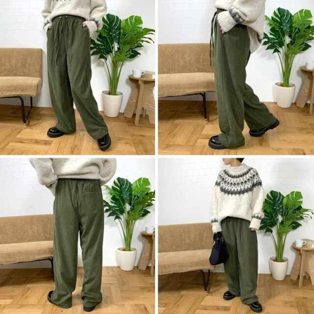 やみつきコーデュロイイージーパンツ