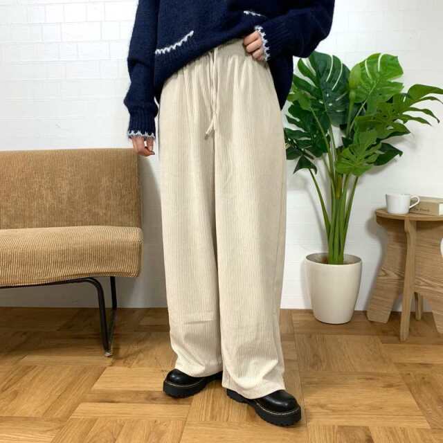やみつきコーデュロイイージーパンツ