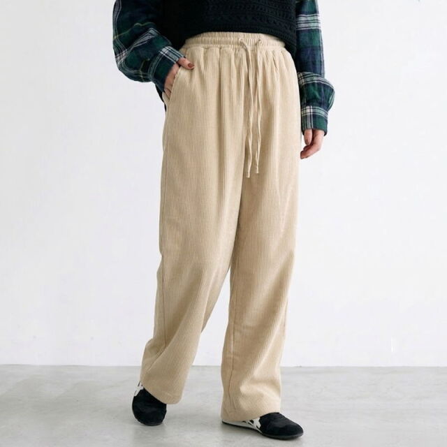 やみつきコーデュロイイージーパンツ