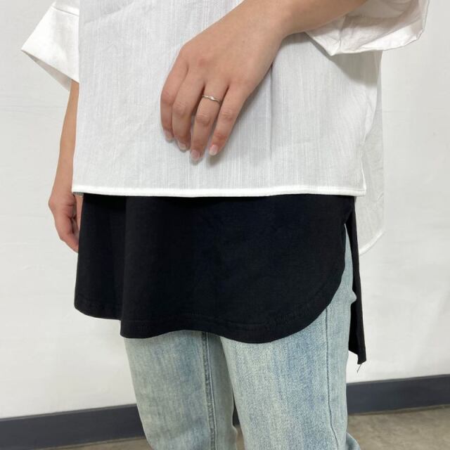 裾ラウンドタンクトップ