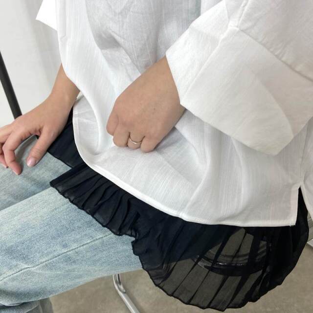 裾プリーツキャミソール