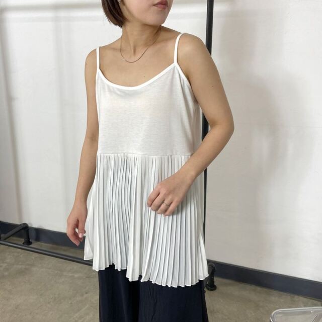 裾プリーツキャミソール