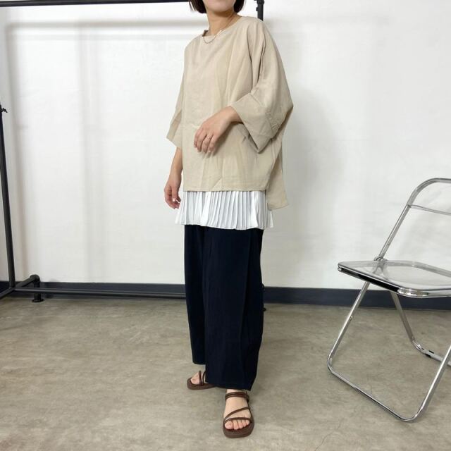 裾プリーツキャミソール