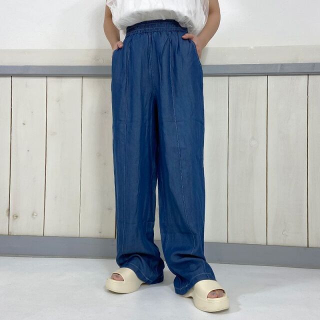 サマーデニムセンターシームパンツ