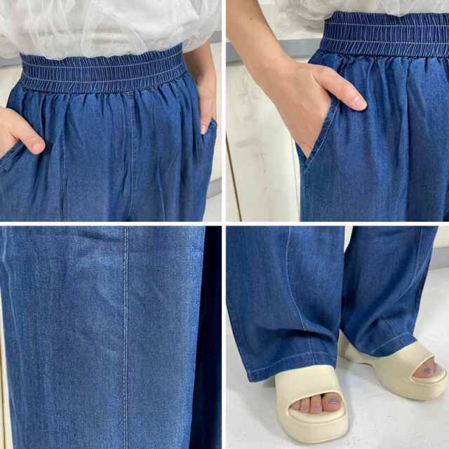 サマーデニムセンターシームパンツ