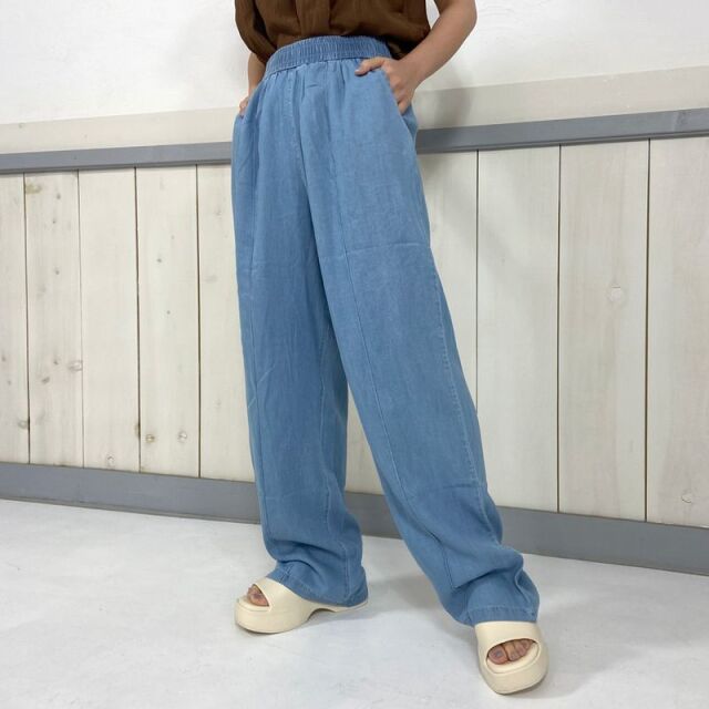 サマーデニムセンターシームパンツ