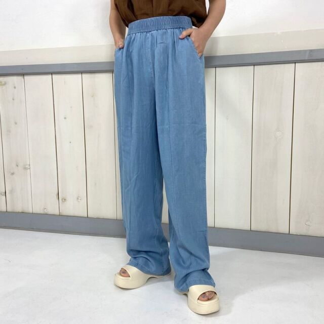 サマーデニムセンターシームパンツ