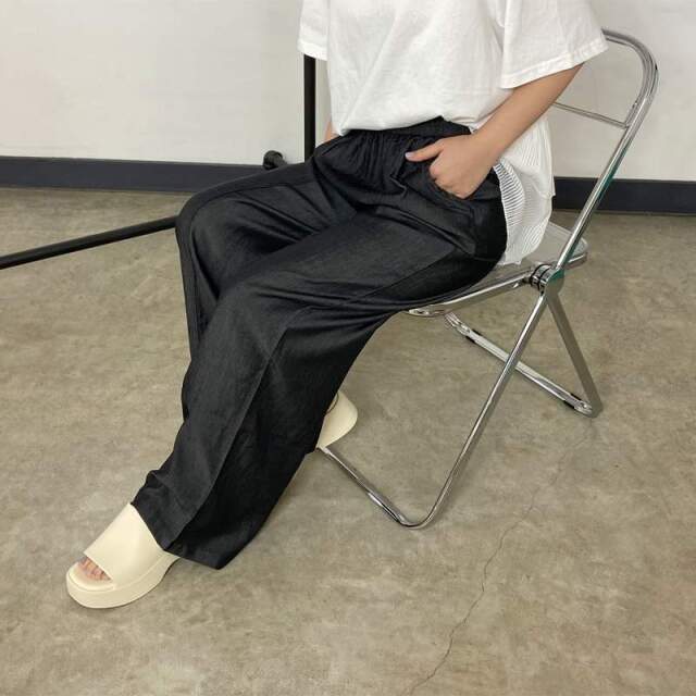 サマーデニムセンターシームパンツ