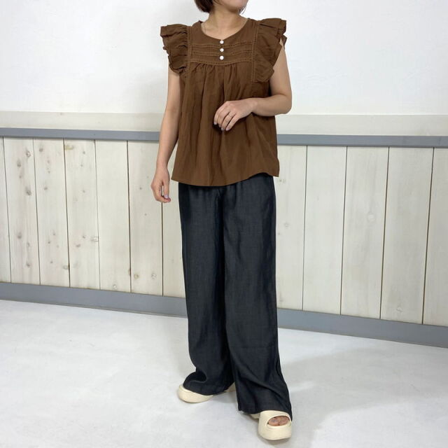 サマーデニムワイドパンツ