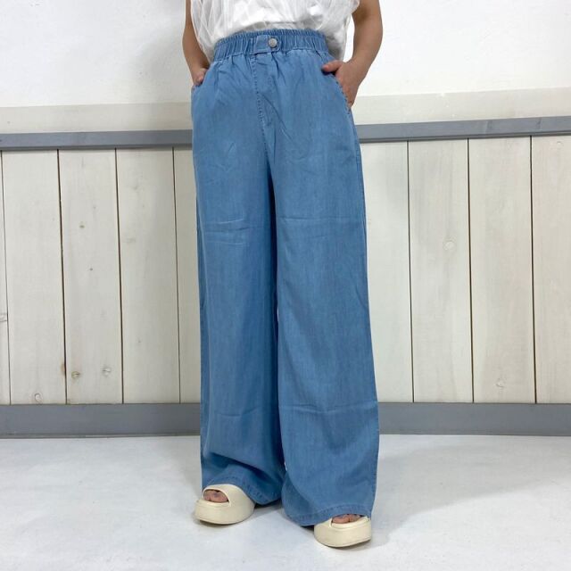 サマーデニムワイドパンツ
