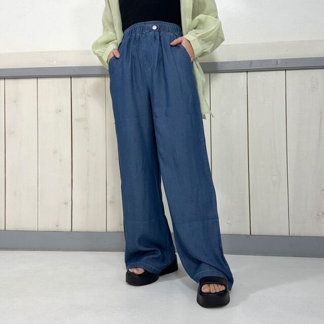 サマーデニムワイドパンツ