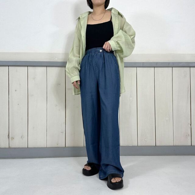 サマーデニムワイドパンツ