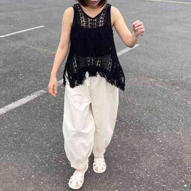 クロシェフリンジベスト