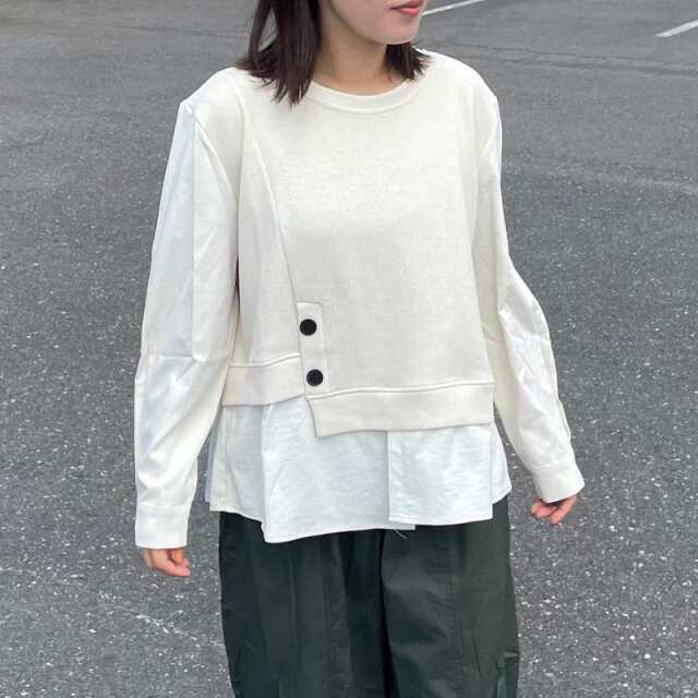 ニットソー切替プルオーバー