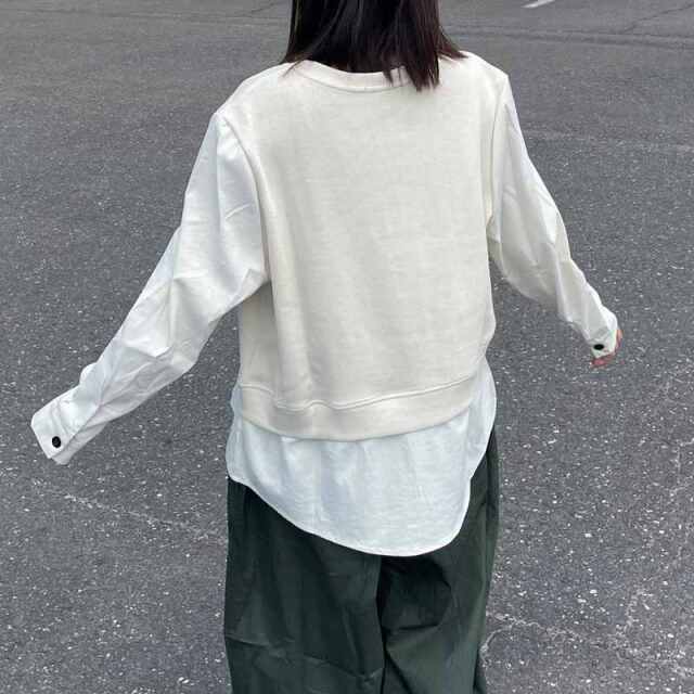 ニットソー切替プルオーバー