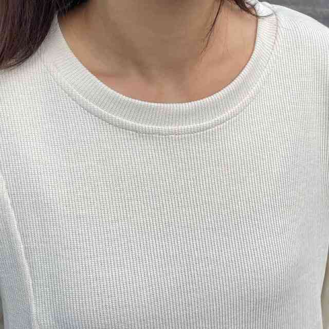 ニットソー切替プルオーバー