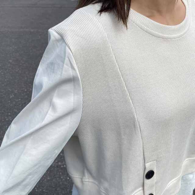 ニットソー切替プルオーバー