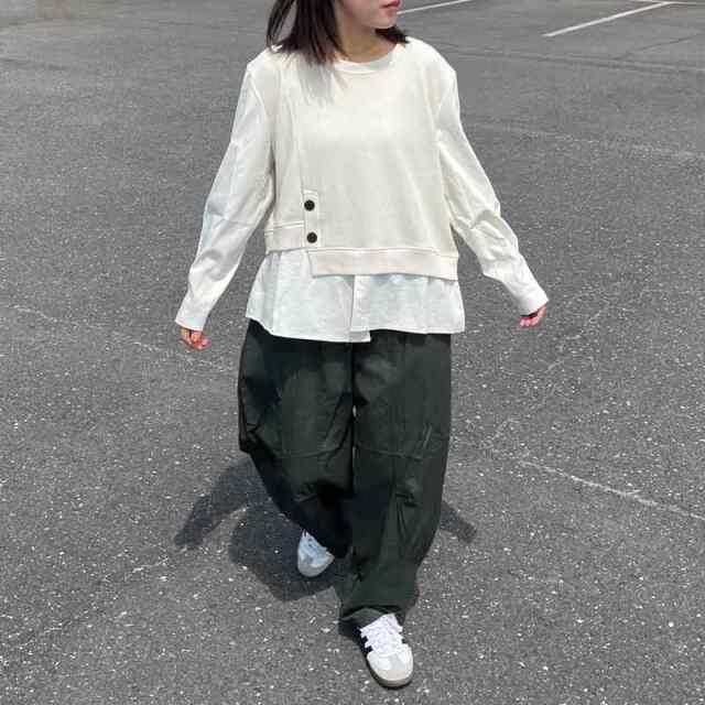 ニットソー切替プルオーバー