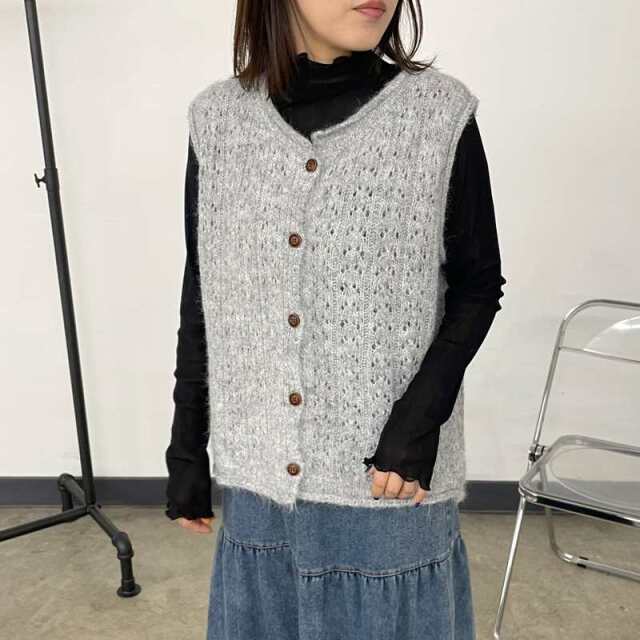 スカシ起毛ベスト