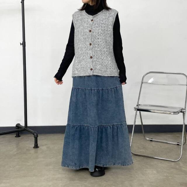 スカシ起毛ベスト