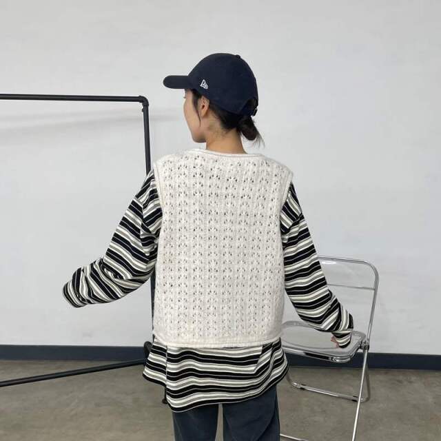 スカシ起毛ベスト