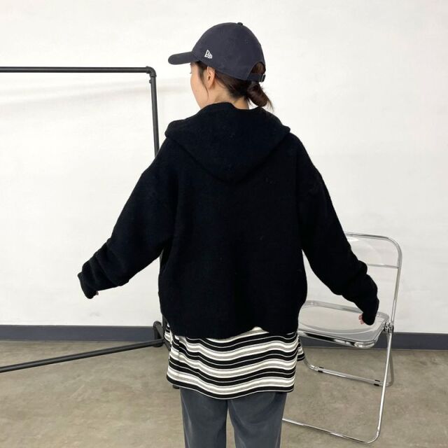 ニットZIPパーカー