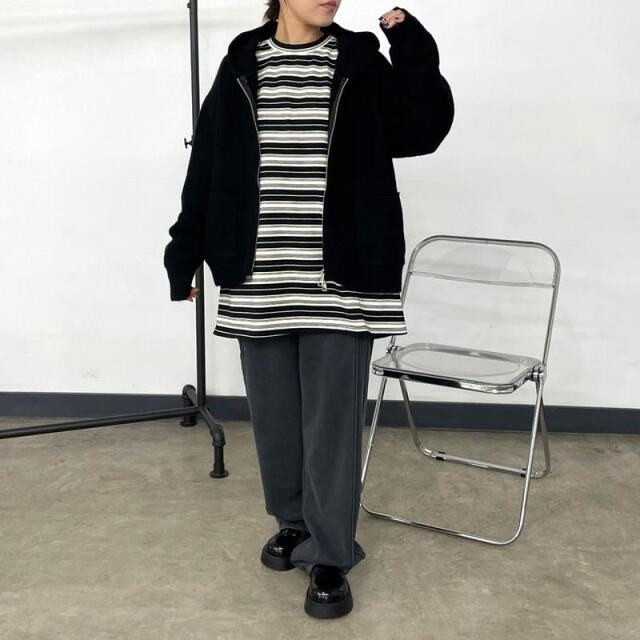 ニットZIPパーカー