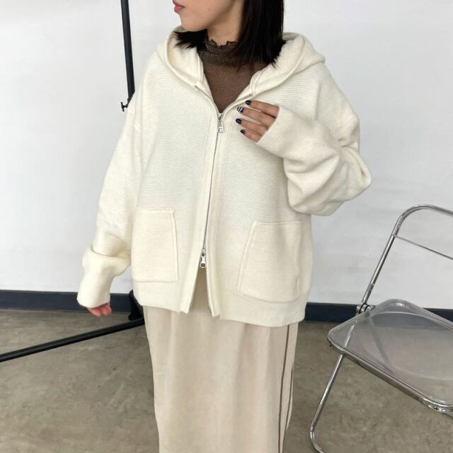 ニットZIPパーカー