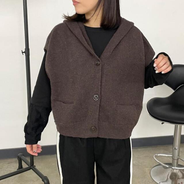 フードボタンベスト