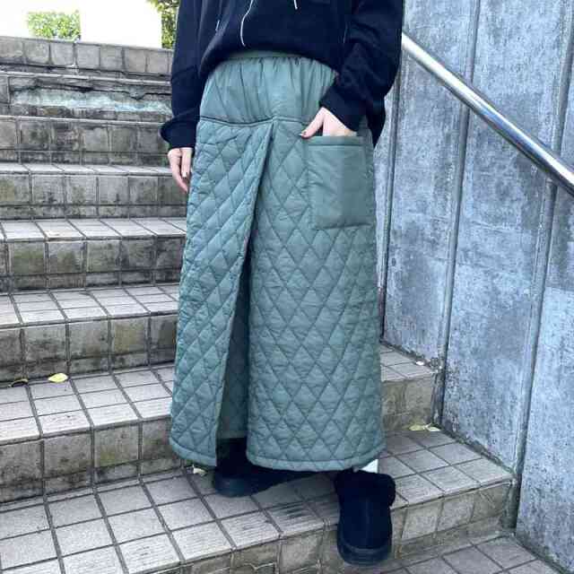 キルト切替スカーチョ