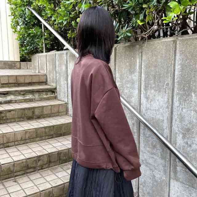 刺繍貼付プルオーバー