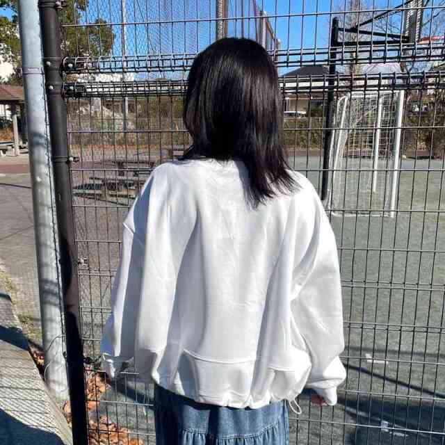 刺繍貼付プルオーバー